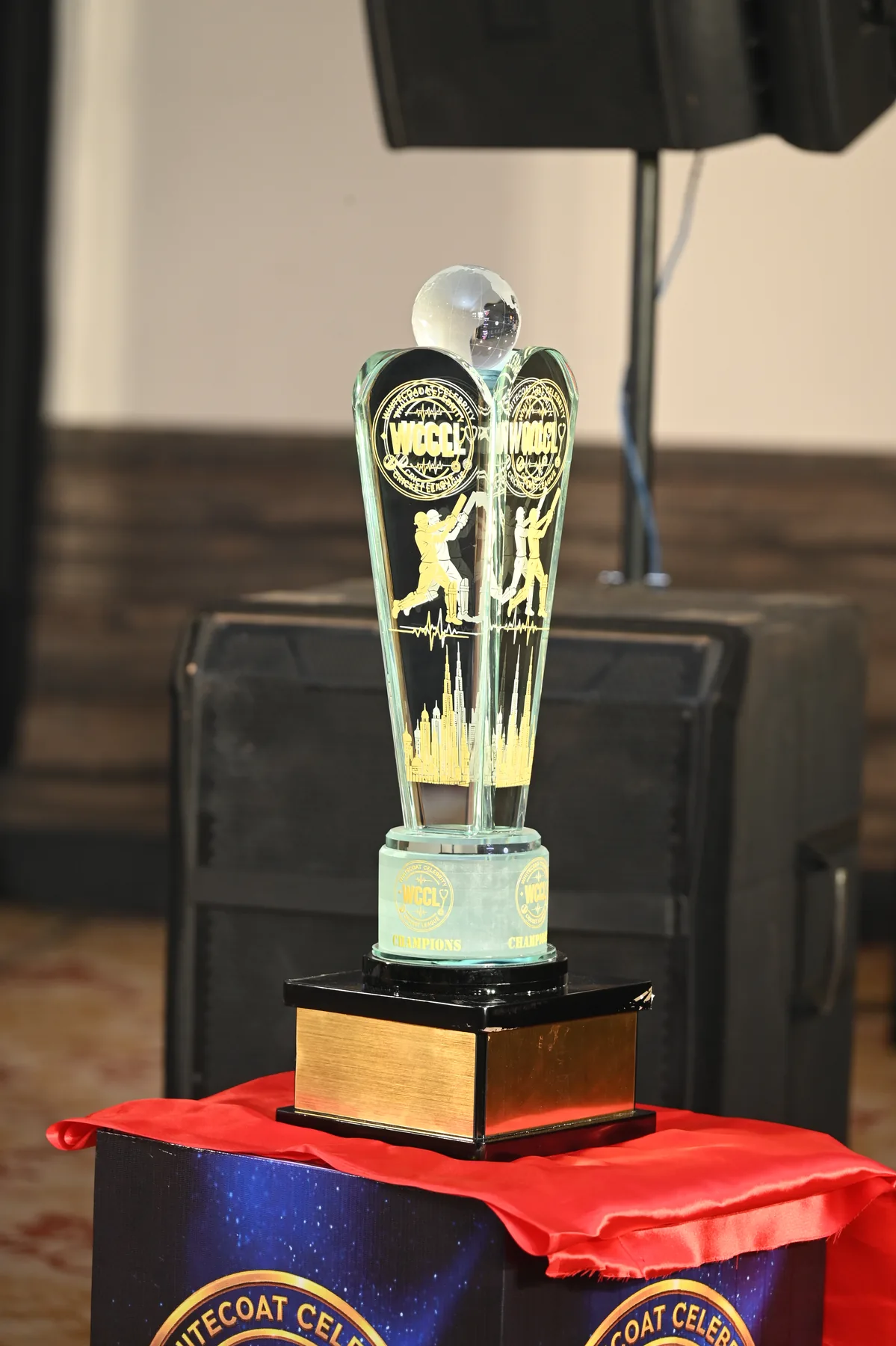 WCCL trophy displayed at the Grand Auction
