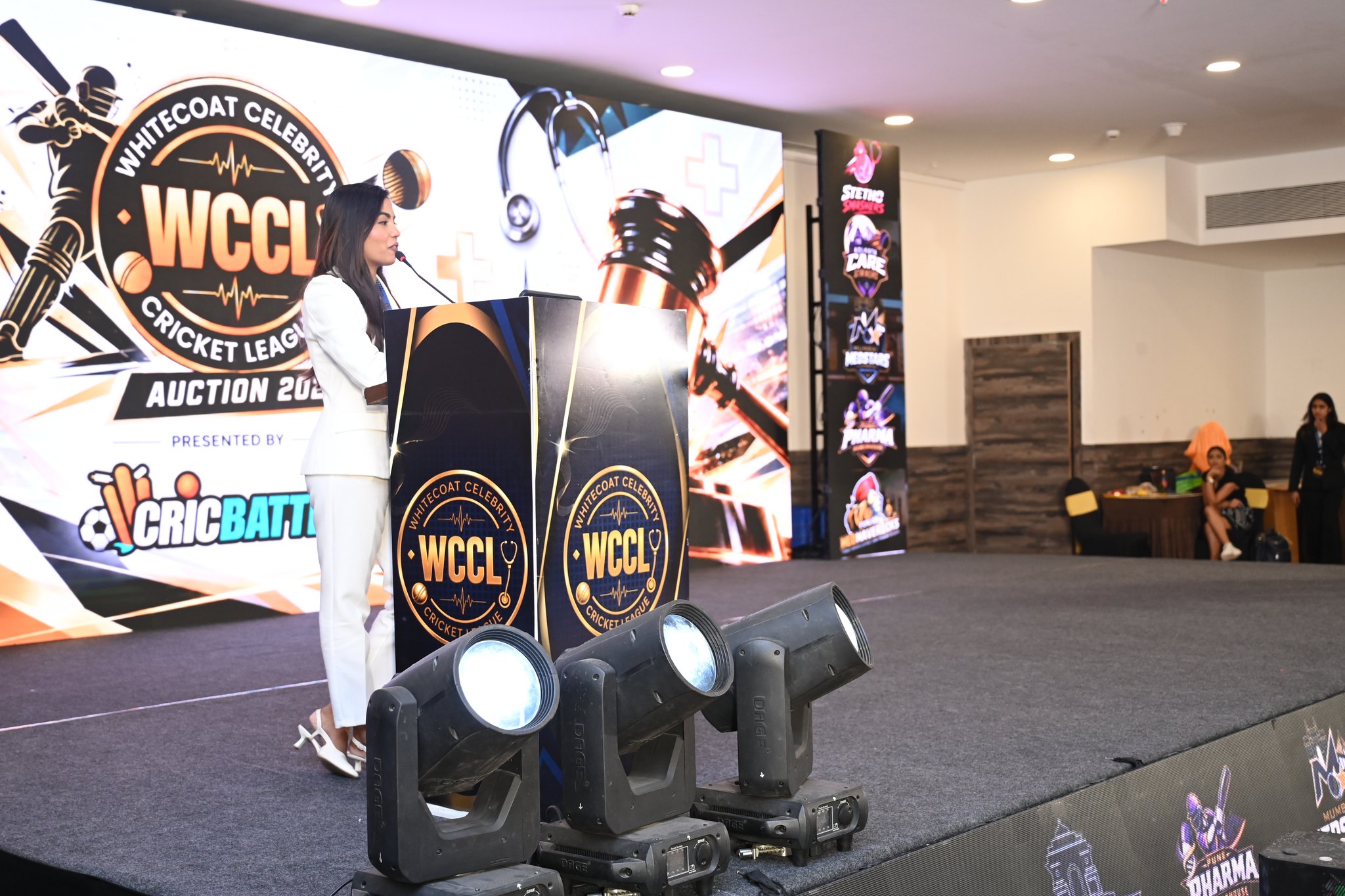 The WCCL Season I Grand Auction stage in Pune