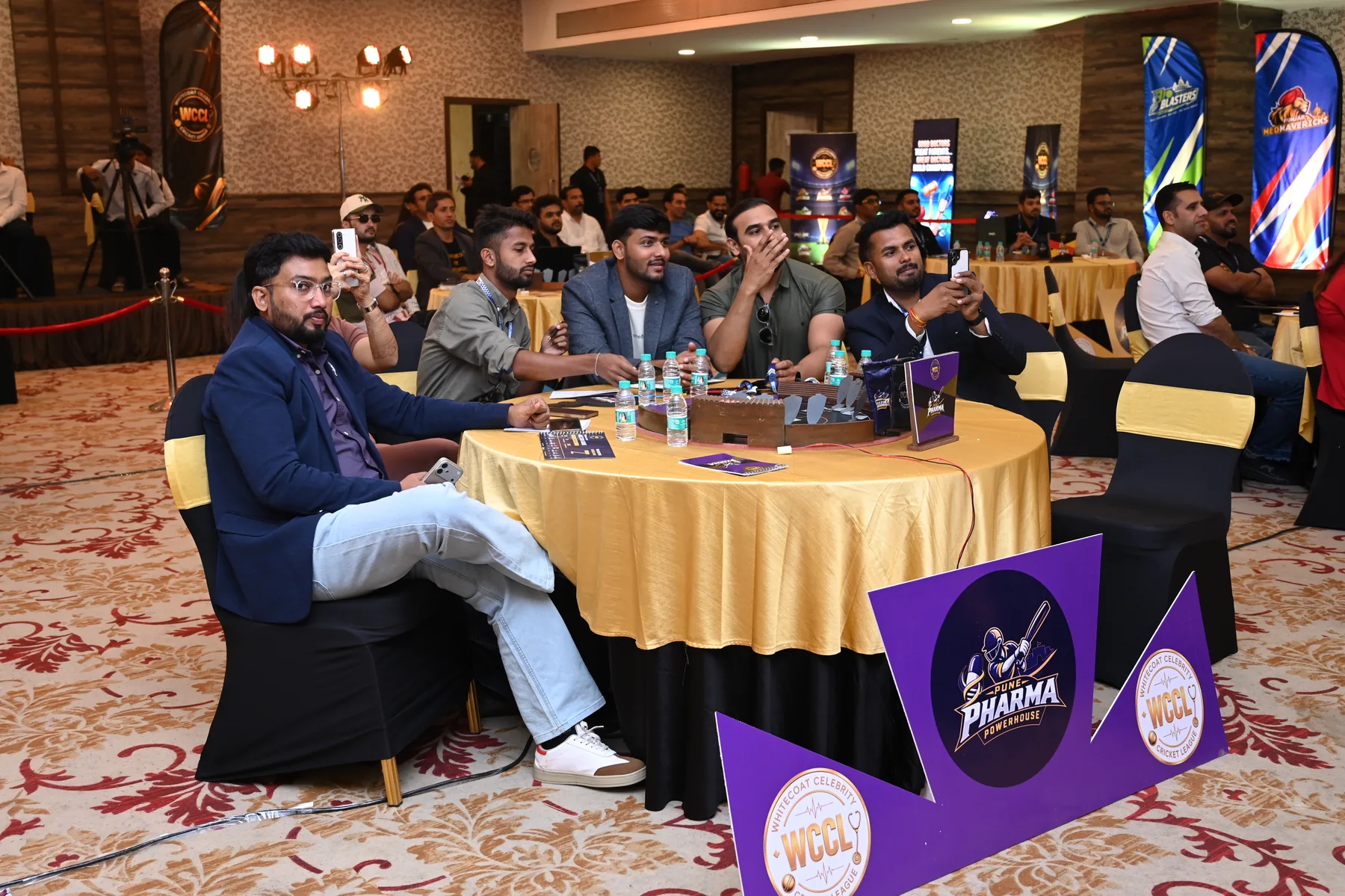 Franchise team table during the auction